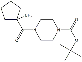 tert-butyl 4-[(1-aminocyclopentyl)carbonyl]piperazine-1-carboxylate Structure