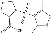 (2S)-1-[(3,5-dimethylisoxazol-4-yl)sulfonyl]pyrrolidine-2-carboxylic acid Structure