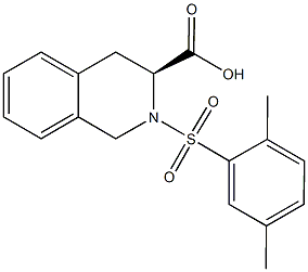 (3S)-2-[(2,5-dimethylphenyl)sulfonyl]-1,2,3,4-tetrahydroisoquinoline-3-carboxylic acid Struktur