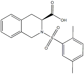 (3S)-2-[(2,5-dimethylphenyl)sulfonyl]-1,2,3,4-tetrahydroisoquinoline-3-carboxylic acid Structure