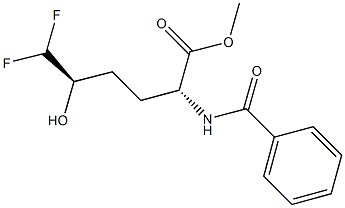 methyl (2R,5R)-2-(benzoylamino)-6,6-difluoro-5-hydroxyhexanoate Structure