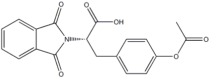(2S)-3-[4-(acetyloxy)phenyl]-2-(1,3-dioxo-1,3-dihydro-2H-isoindol-2-yl)propanoic acid Structure