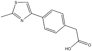 [4-(2-methyl-1,3-thiazol-4-yl)phenyl]acetic acid Struktur
