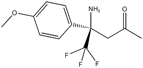 (4R)-4-amino-5,5,5-trifluoro-4-(4-methoxyphenyl)pentan-2-one Struktur