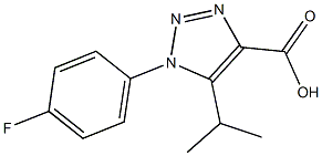 1-(4-fluorophenyl)-5-isopropyl-1H-1,2,3-triazole-4-carboxylic acid 化学構造式