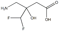 3-(aminomethyl)-4,4-difluoro-3-hydroxybutanoic acid 结构式