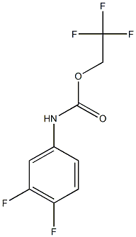 2,2,2-trifluoroethyl 3,4-difluorophenylcarbamate Struktur