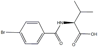 (2S)-2-[(4-bromobenzoyl)amino]-3-methylbutanoic acid,,结构式