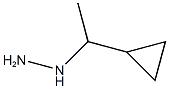 1-(1-cyclopropylethyl)hydrazine 化学構造式