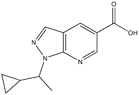 1-(1-cyclopropylethyl)-1H-pyrazolo[3,4-b]pyridine-5-carboxylic acid|