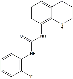 1-(2-fluorophenyl)-3-1,2,3,4-tetrahydroquinolin-8-ylurea Struktur