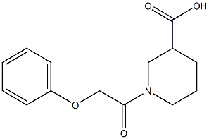 1-(2-phenoxyacetyl)piperidine-3-carboxylic acid,,结构式