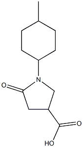 1-(4-methylcyclohexyl)-5-oxopyrrolidine-3-carboxylic acid 化学構造式