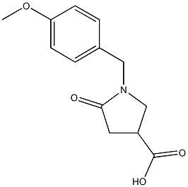 1-[(4-methoxyphenyl)methyl]-5-oxopyrrolidine-3-carboxylic acid Struktur
