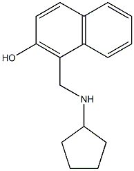 1-[(cyclopentylamino)methyl]naphthalen-2-ol 结构式