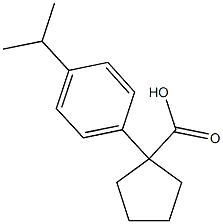 1-[4-(propan-2-yl)phenyl]cyclopentane-1-carboxylic acid 结构式