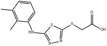 2-({5-[(2,3-dimethylphenyl)amino]-1,3,4-thiadiazol-2-yl}sulfanyl)acetic acid Structure