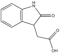 2-(2-oxo-2,3-dihydro-1H-indol-3-yl)acetic acid Struktur