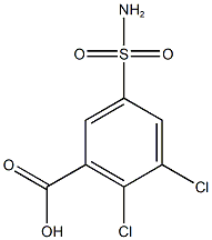 2,3-dichloro-5-sulfamoylbenzoic acid 化学構造式