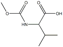 2-[(methoxycarbonyl)amino]-3-methylbutanoic acid Struktur