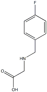 2-{[(4-fluorophenyl)methyl]amino}acetic acid 结构式