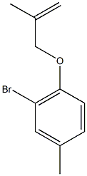 2-bromo-4-methyl-1-[(2-methylprop-2-en-1-yl)oxy]benzene 化学構造式