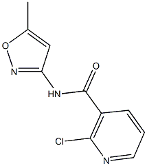 2-chloro-N-(5-methyl-1,2-oxazol-3-yl)pyridine-3-carboxamide,,结构式