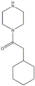 2-cyclohexyl-1-(piperazin-1-yl)ethan-1-one Struktur
