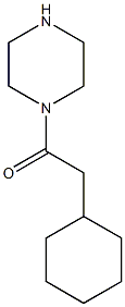 2-cyclohexyl-1-(piperazin-1-yl)ethan-1-one Structure