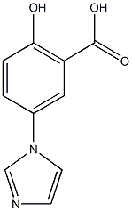 2-hydroxy-5-(1H-imidazol-1-yl)benzoic acid 化学構造式