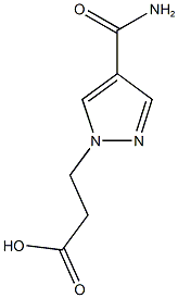 3-(4-carbamoyl-1H-pyrazol-1-yl)propanoic acid,,结构式