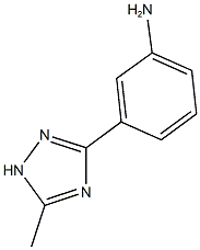 3-(5-methyl-1H-1,2,4-triazol-3-yl)aniline,,结构式