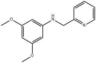 3,5-dimethoxy-N-(pyridin-2-ylmethyl)aniline, 416865-69-5, 结构式