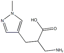 3-amino-2-[(1-methyl-1H-pyrazol-4-yl)methyl]propanoic acid Struktur