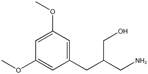3-amino-2-[(3,5-dimethoxyphenyl)methyl]propan-1-ol 结构式