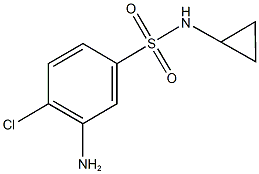 3-amino-4-chloro-N-cyclopropylbenzene-1-sulfonamide, 1017458-09-1, 结构式