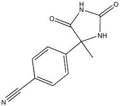 4-(4-methyl-2,5-dioxoimidazolidin-4-yl)benzonitrile Structure