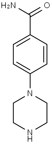 4-ピペラジノベンズアミド 化学構造式
