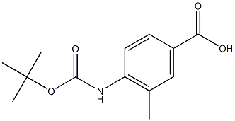 4-[(tert-butoxycarbonyl)amino]-3-methylbenzoic acid Structure