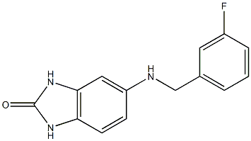 5-{[(3-fluorophenyl)methyl]amino}-2,3-dihydro-1H-1,3-benzodiazol-2-one, 1042605-95-7, 结构式