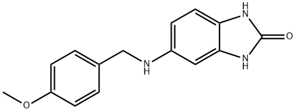 5-{[(4-methoxyphenyl)methyl]amino}-2,3-dihydro-1H-1,3-benzodiazol-2-one Struktur