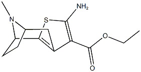 ethyl 4-amino-11-methyl-3-thia-11-azatricyclo[6.2.1.0^{2,6}]undeca-2(6),4-diene-5-carboxylate Structure