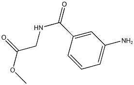 methyl [(3-aminobenzoyl)amino]acetate 化学構造式