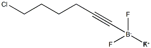 Potassium 6-chlorohex-1-ynyltrifluoroborate 化学構造式