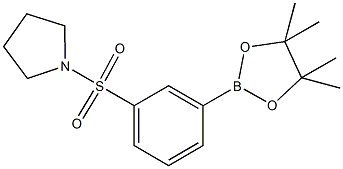 3-(Pyrrolidin-1-ylsulfonyl)phenylboronic acid pinacol ester,,结构式