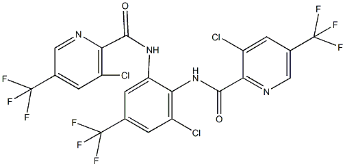 N2-[2-chloro-6-({[3-chloro-5-(trifluoromethyl)-2-pyridyl]carbonyl}amino)-4-(trifluoromethyl)phenyl]-3-chloro-5-(trifluoromethyl)pyridine-2-carboxamide Structure