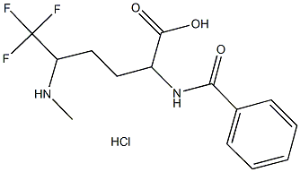 2-(BENZOYLAMINO)-6,6,6-TRIFLUORO-5-(METHYLAMINO)HEXANOIC ACID HYDROCHLORIDE Structure