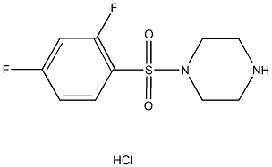 1-[(2,4-DIFLUOROPHENYL)SULFONYL]PIPERAZINE HYDROCHLORIDE,,结构式