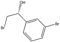 (1R)-2-BROMO-1-(3-BROMOPHENYL)ETHANOL 化学構造式