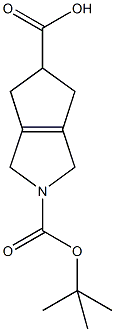 2-(TERT-BUTOXYCARBONYL)-1,2,3,4,5,6-HEXAHYDROCYCLOPENTA[C]PYRROLE-5-CARBOXYLIC ACID Structure